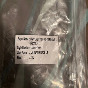 Under Armour White and Gold Football Gloves